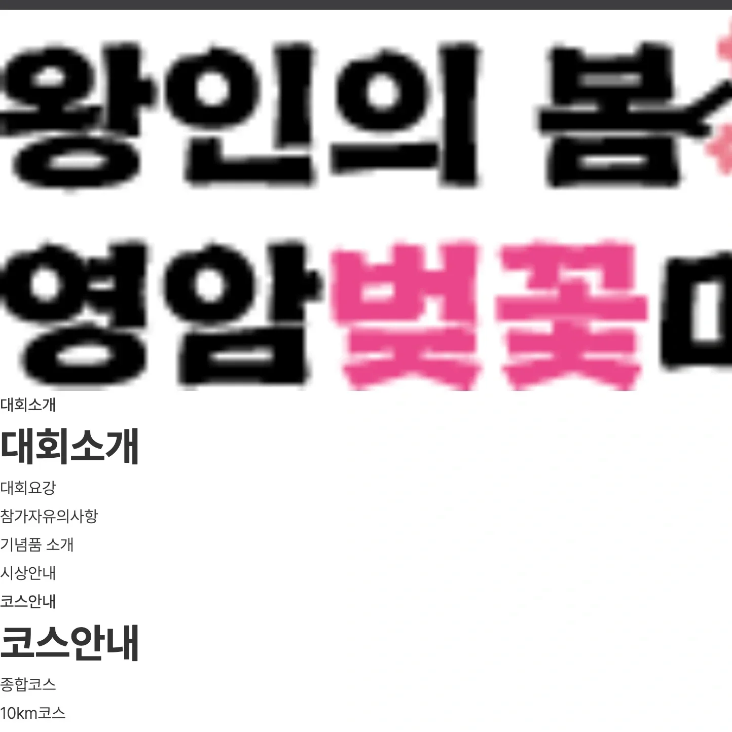 2026 왕인의 봄 영암벚꽃마라톤